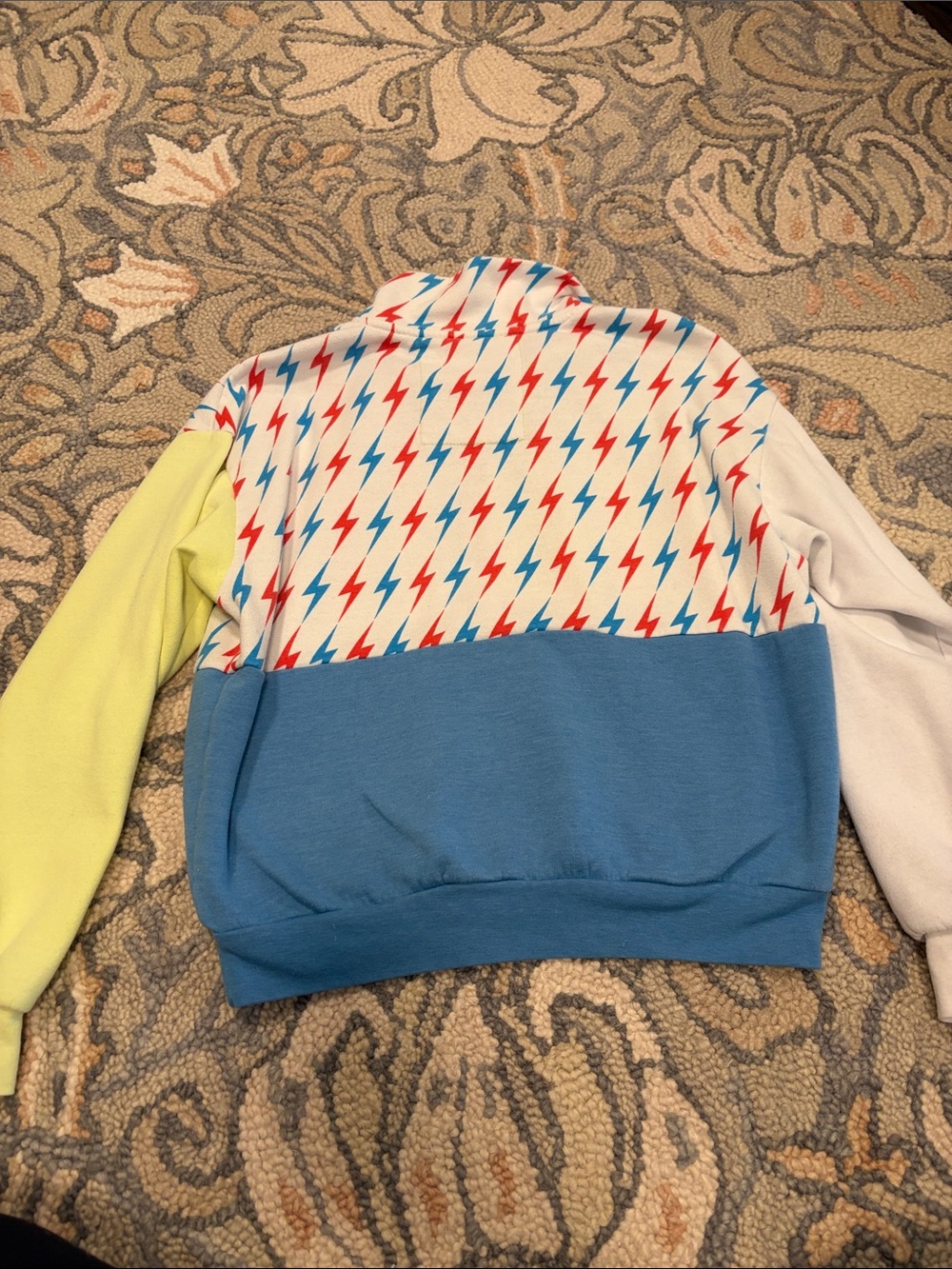 Rare Aviator nation size medium Palm Graphic Zip sweatshirt - Yellow/Blue/White - Picture 3 of 5